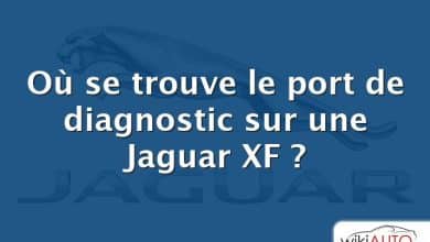 Où se trouve le port de diagnostic sur une Jaguar XF ?